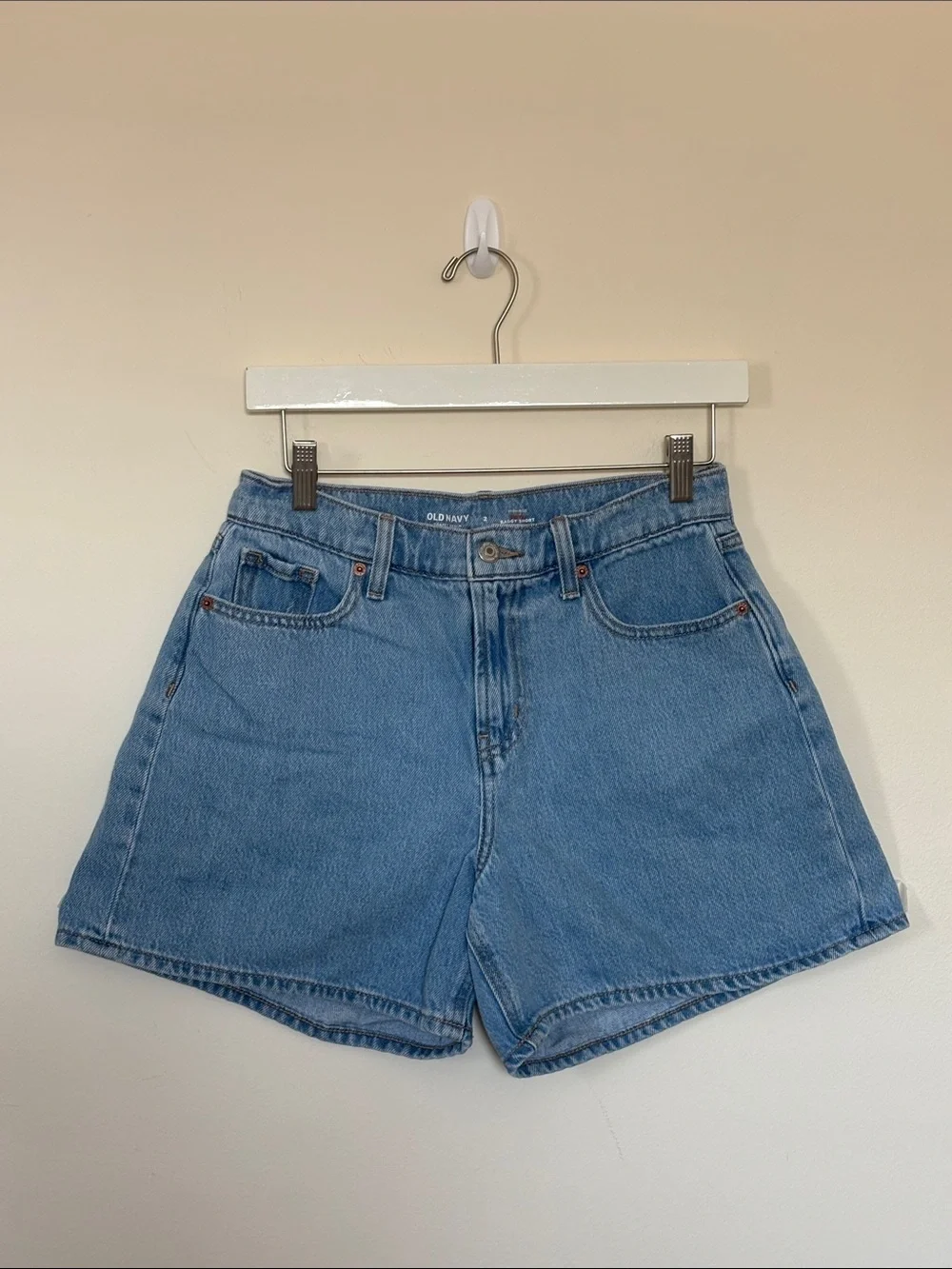 Old Navy Women’s Light Blue Denim High-Rise Baggy Short HighWaist Women’s Shorts